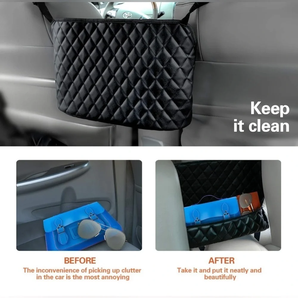 Car Handbag Purse Holder Seat Back Organizer Large Bag for Misc. Item Storage